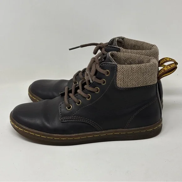 Dr. Martens Women’s Maelly padded collar brown lace up boots size 7 - Picture 2 of 11